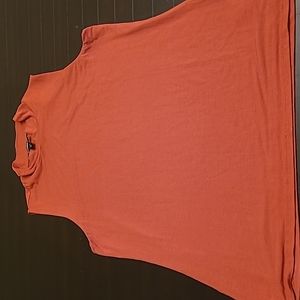 Express Brick Orange Sleeveless Jersey Blouse Size Large